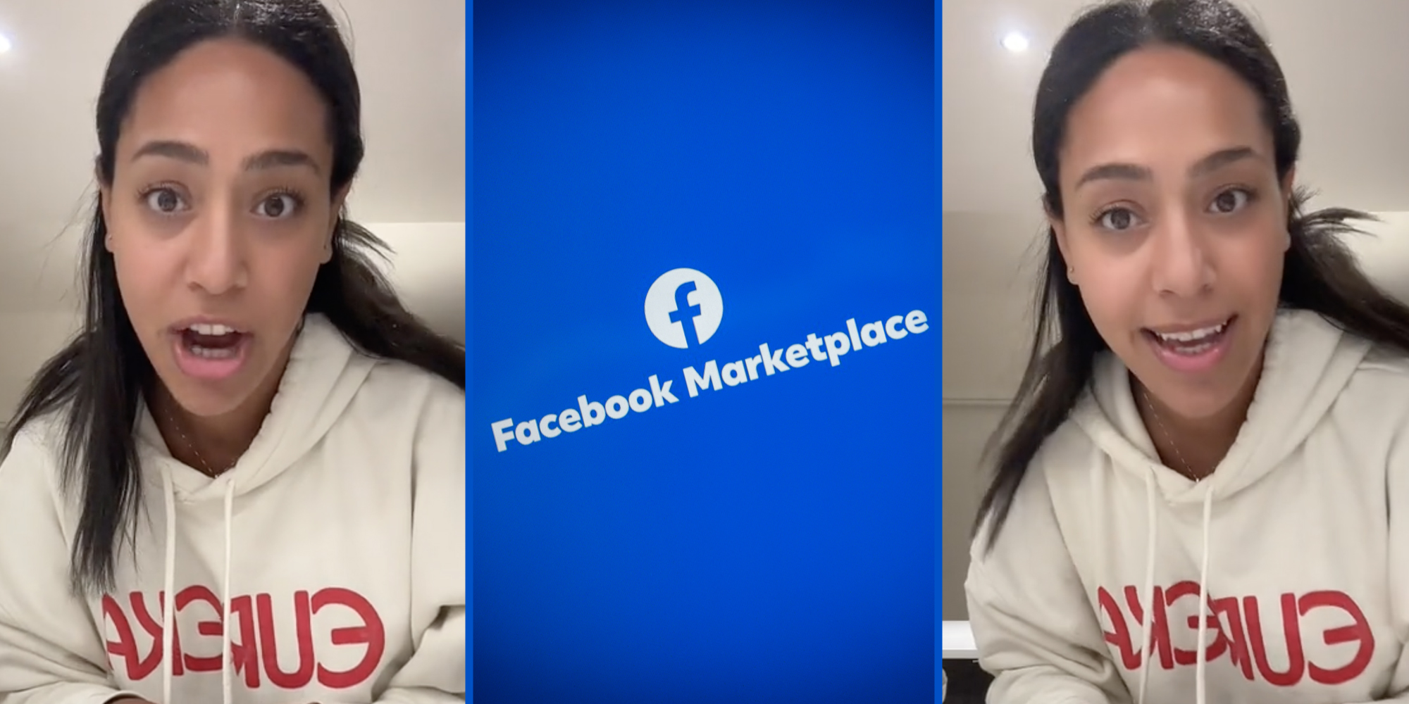 Woman talking(l+r), Facebook Marketplace