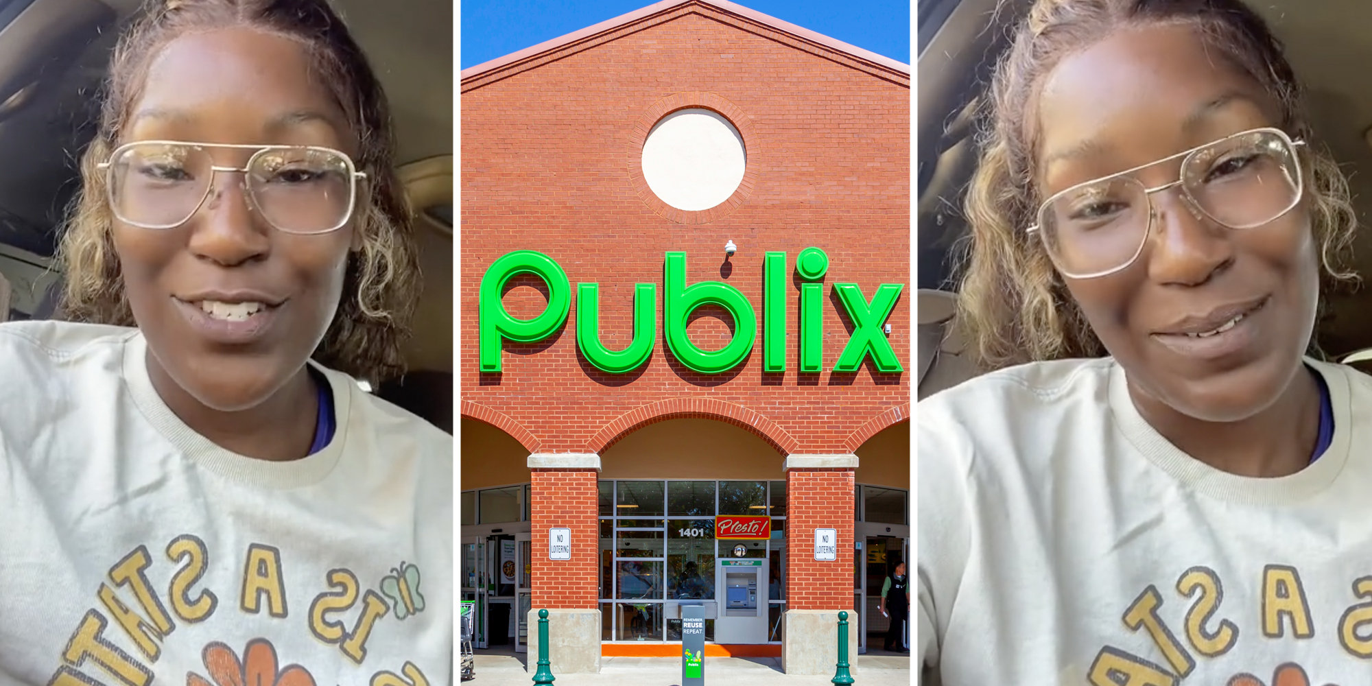 Woman talking(l+r), Publix(c)