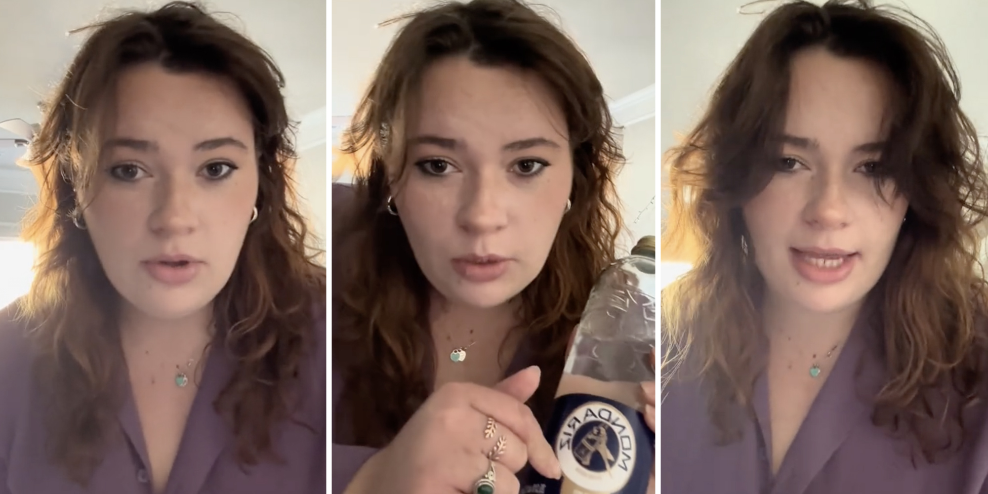 Woman talking(three split)