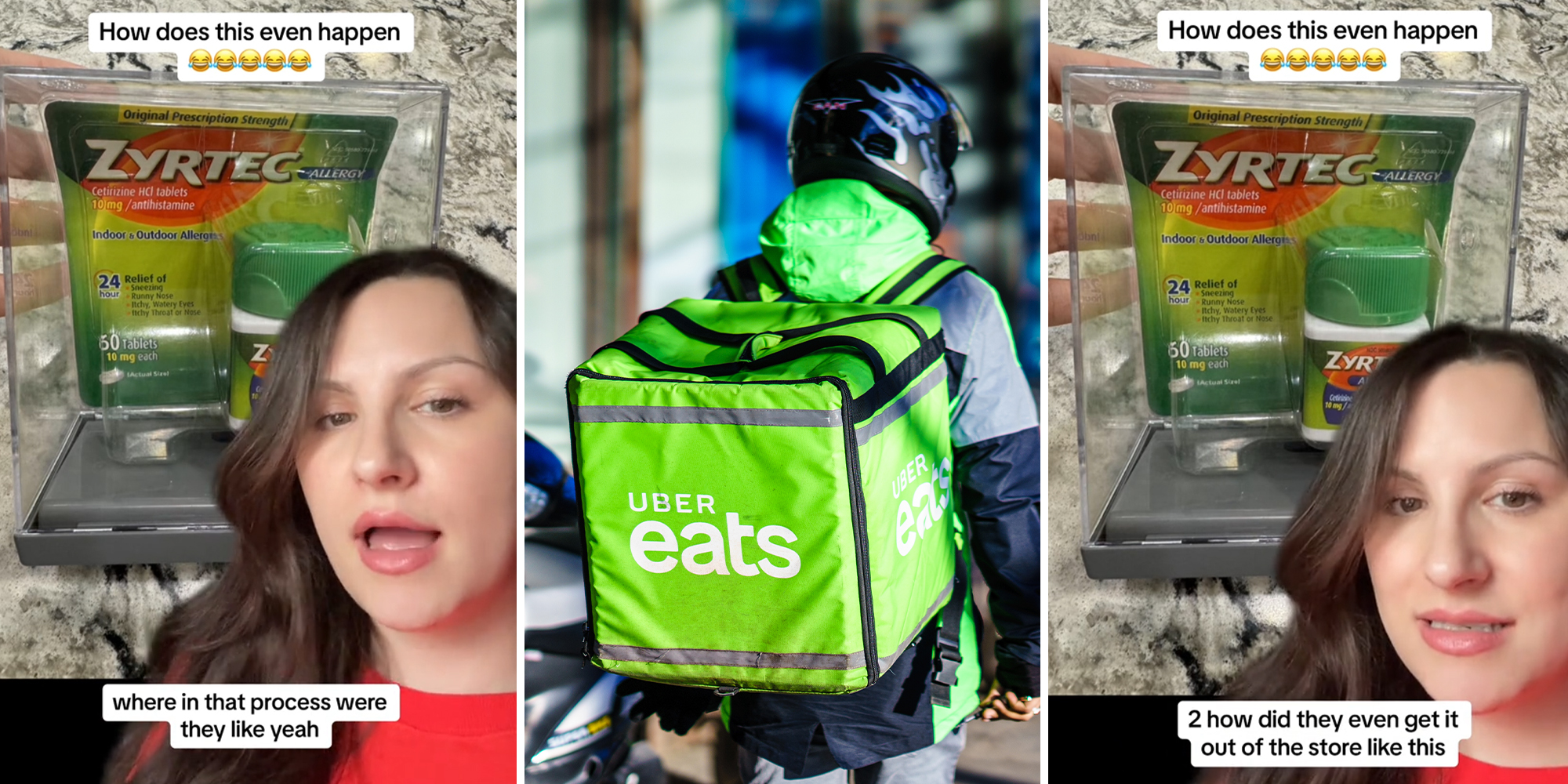 Uber driver delivers Zyrtec to customer--still in its locked box