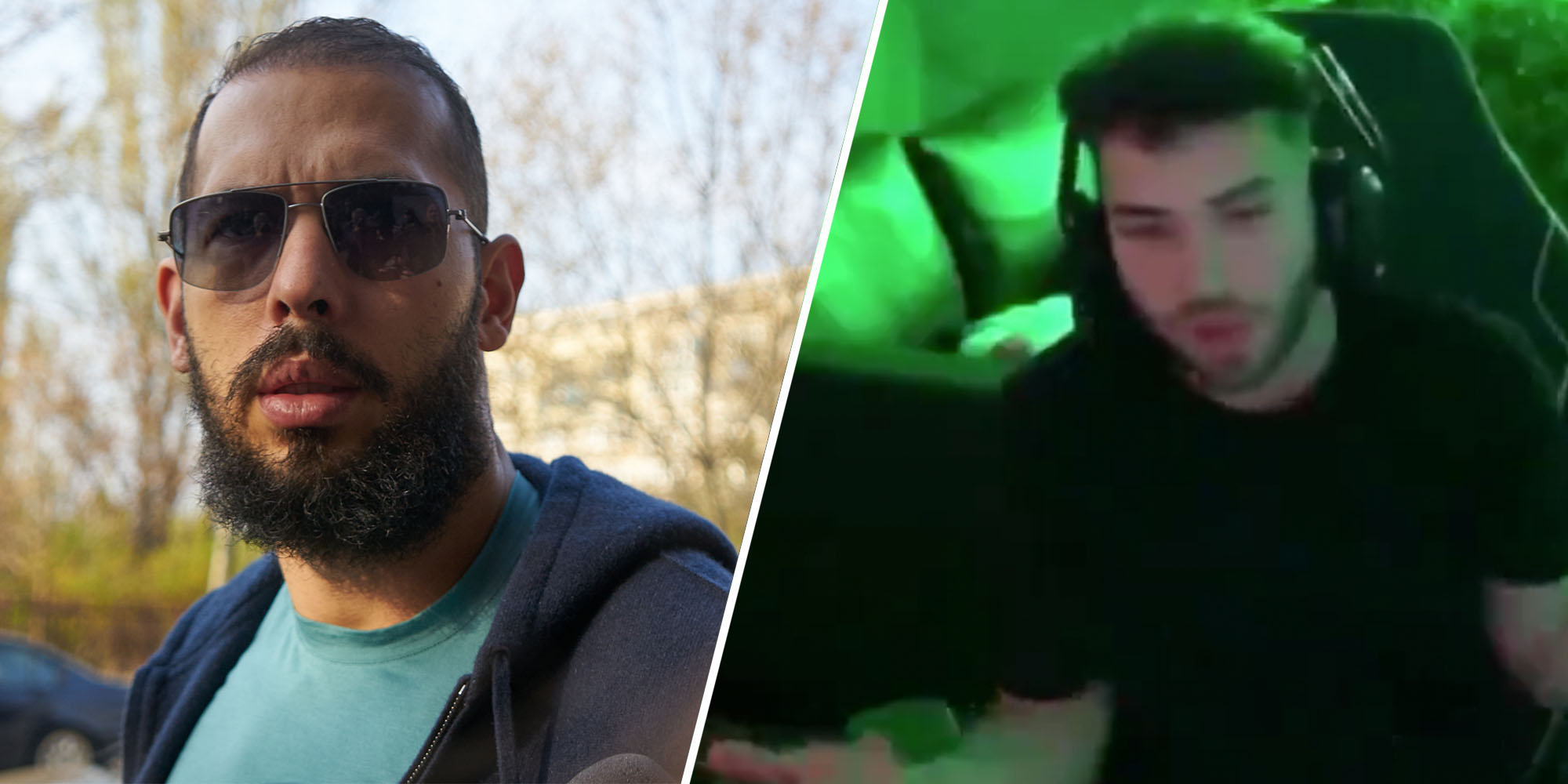 Andrew Tate(l), Adin Ross(r)