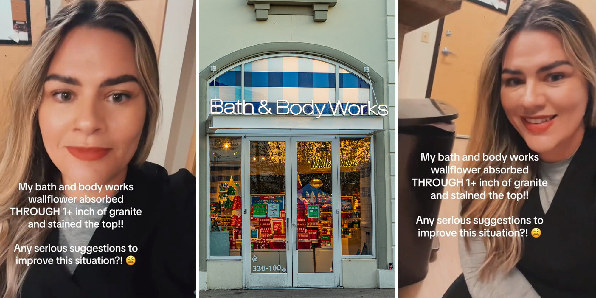 Woman says Bath & Body Works wallflower ruined her granite countertop