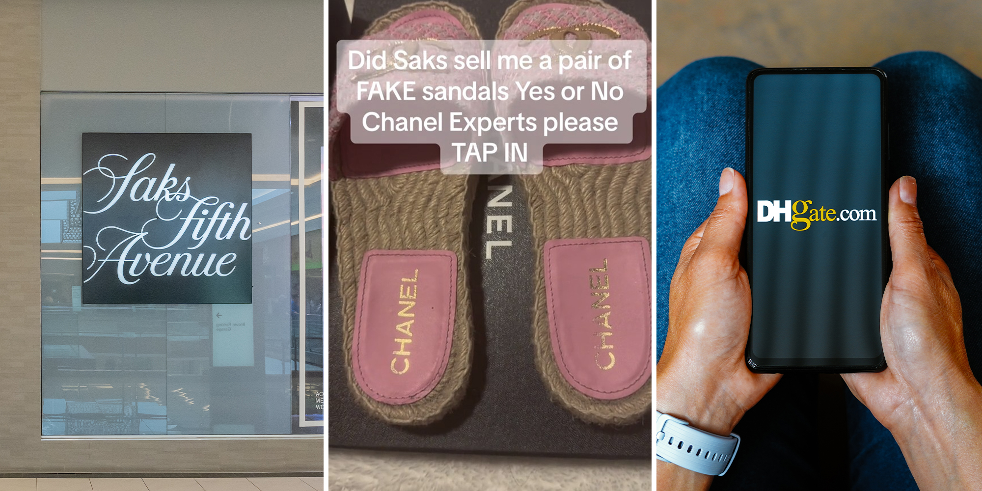 Saks customer notices something unusual about her new pair of Chanel sandals after taking them home