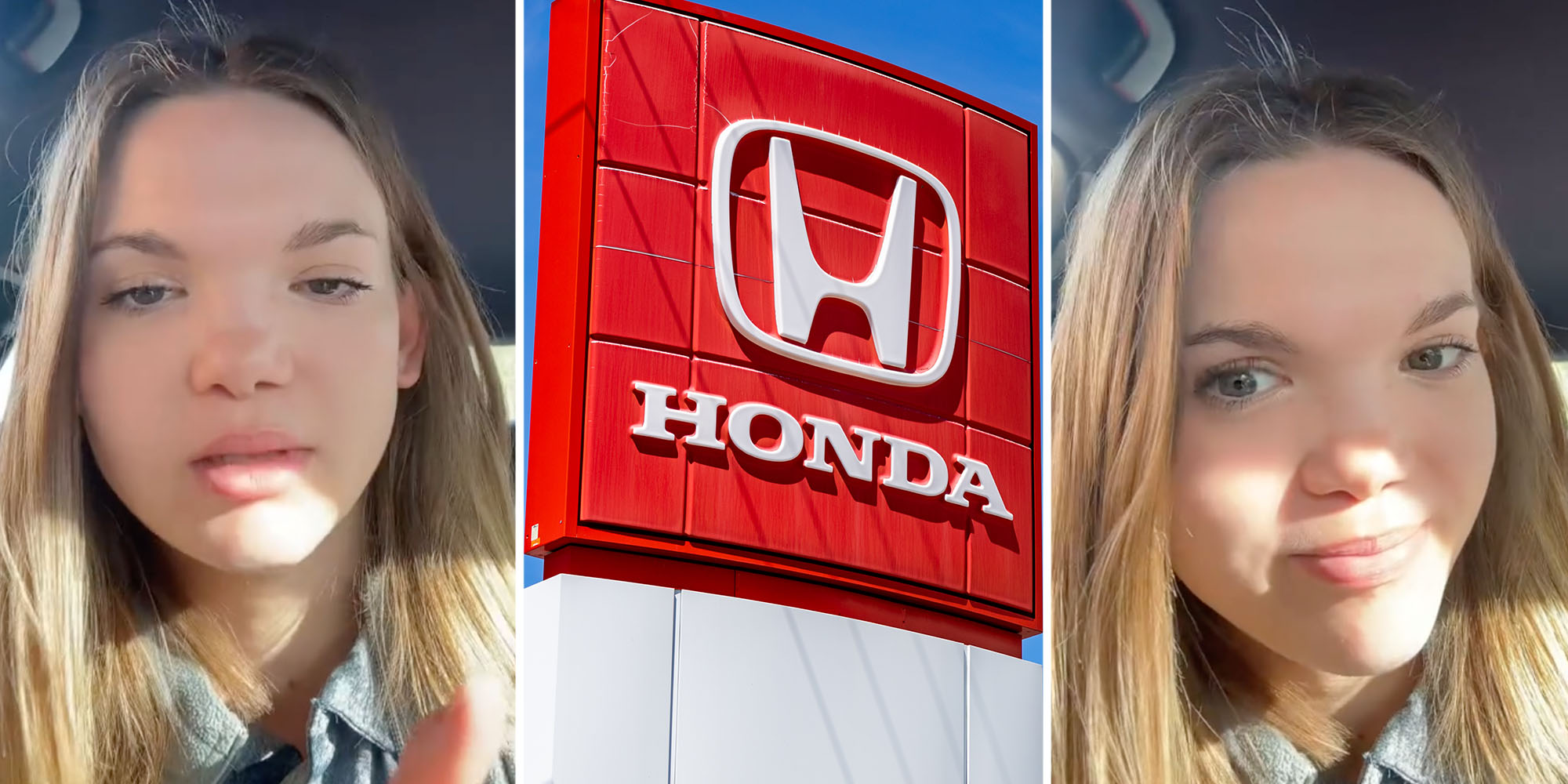 Woman talking(l+r), Honda (c)