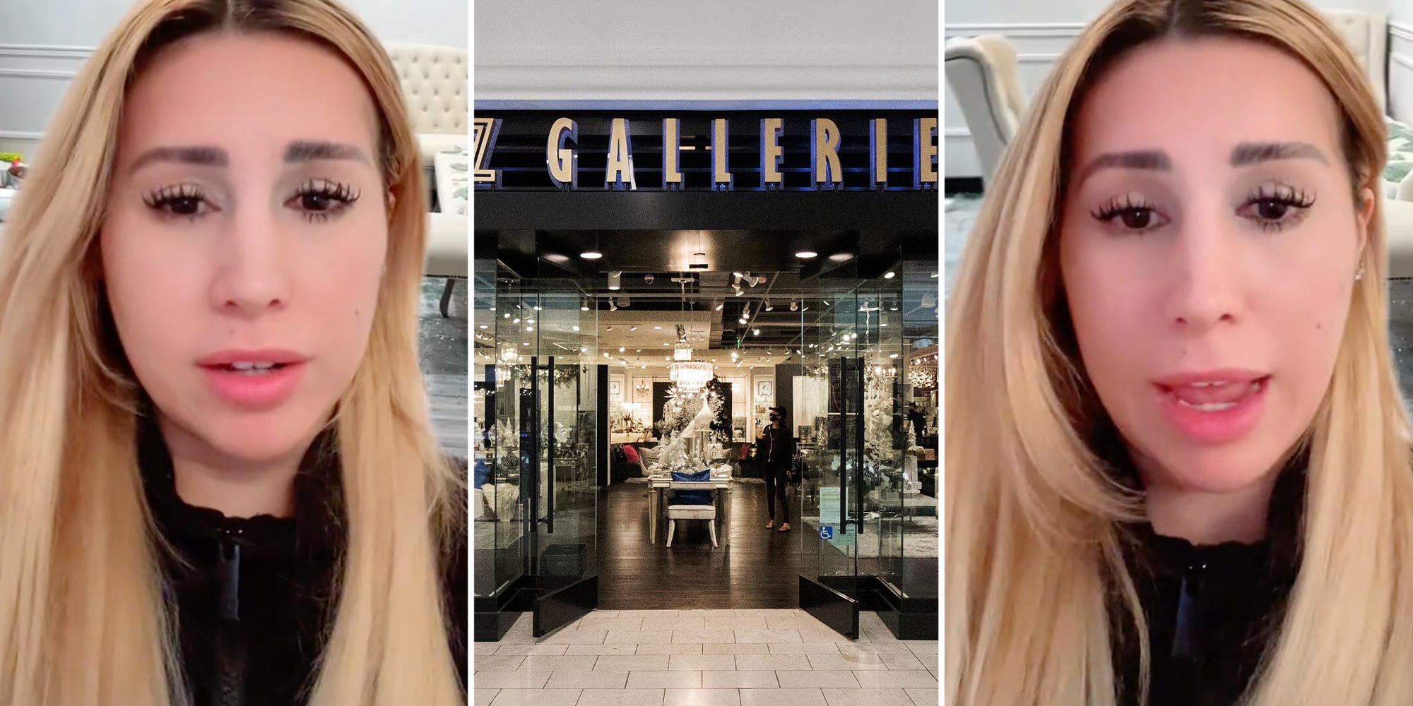 Woman talking(l+r), Z Gallerie(c)