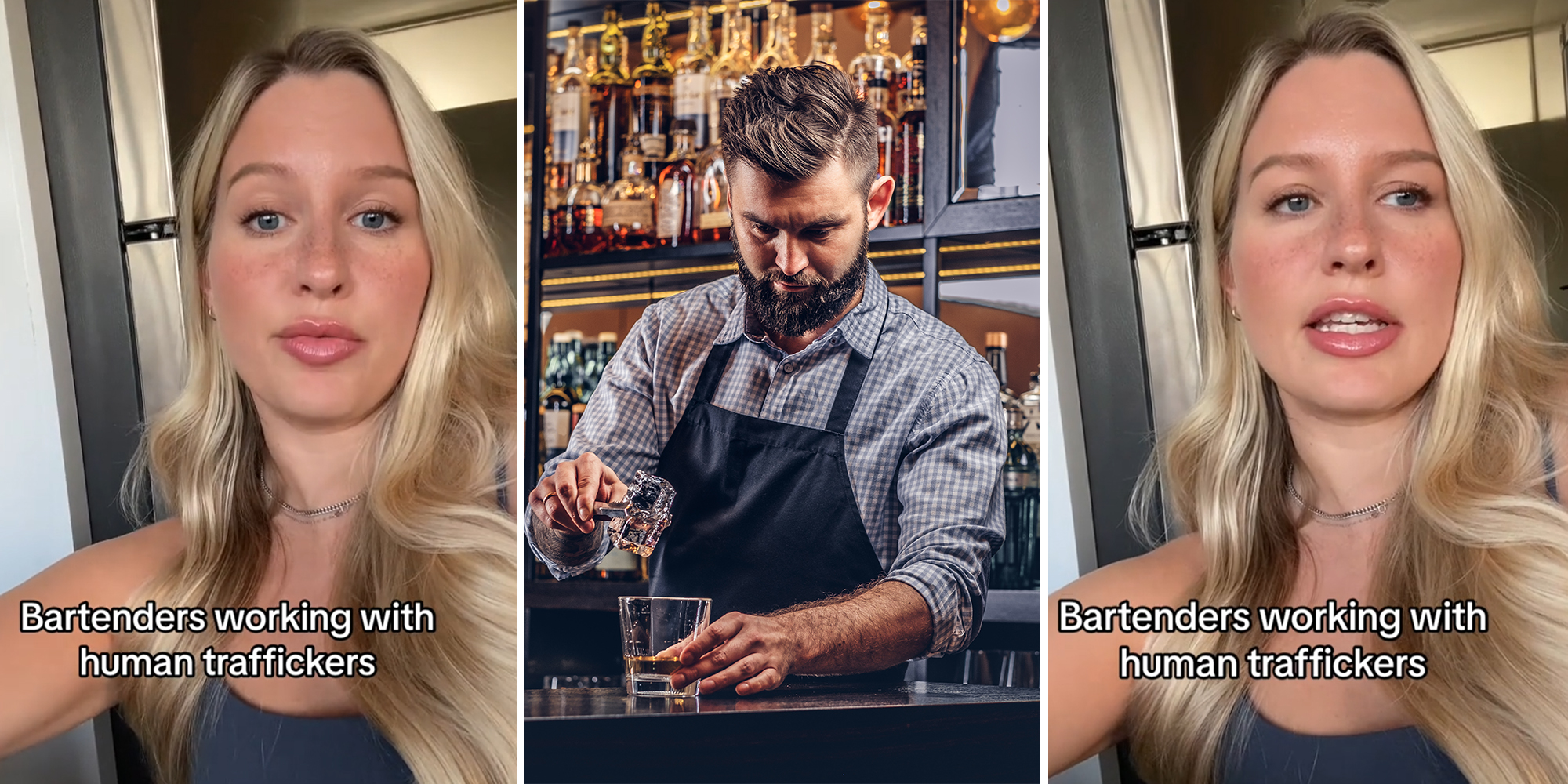 Woman says bartenders are working with human traffickers