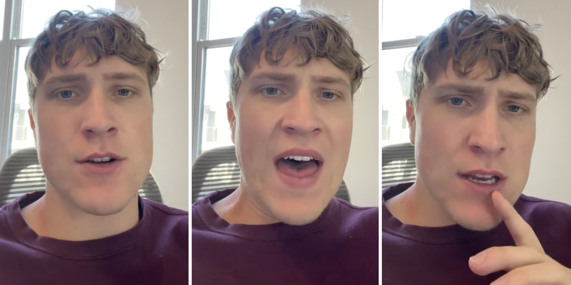 Man talking(three split)