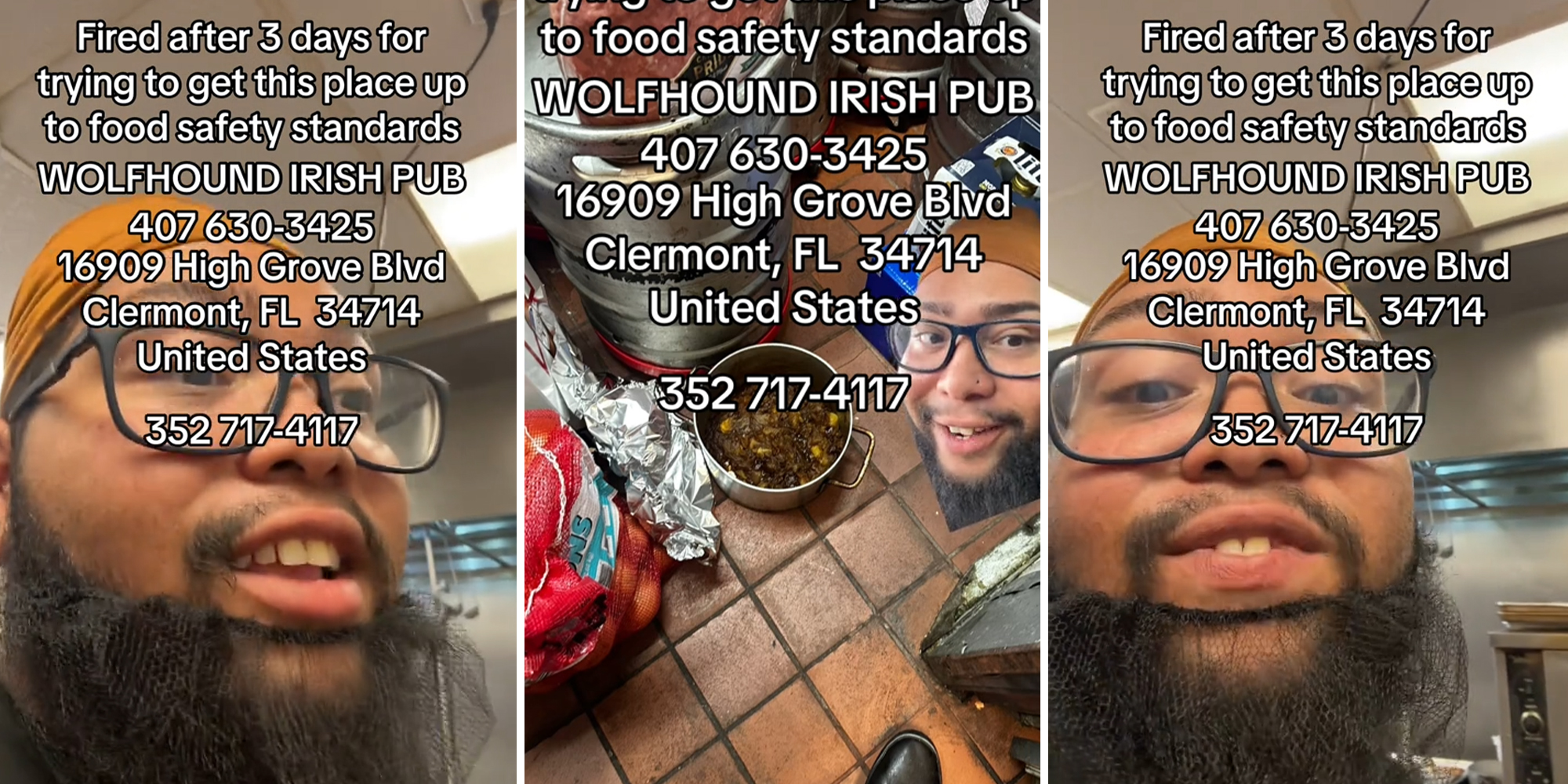 Pub worker exposes restaurant after he was fired for trying to bring it 'up to food safety standards'