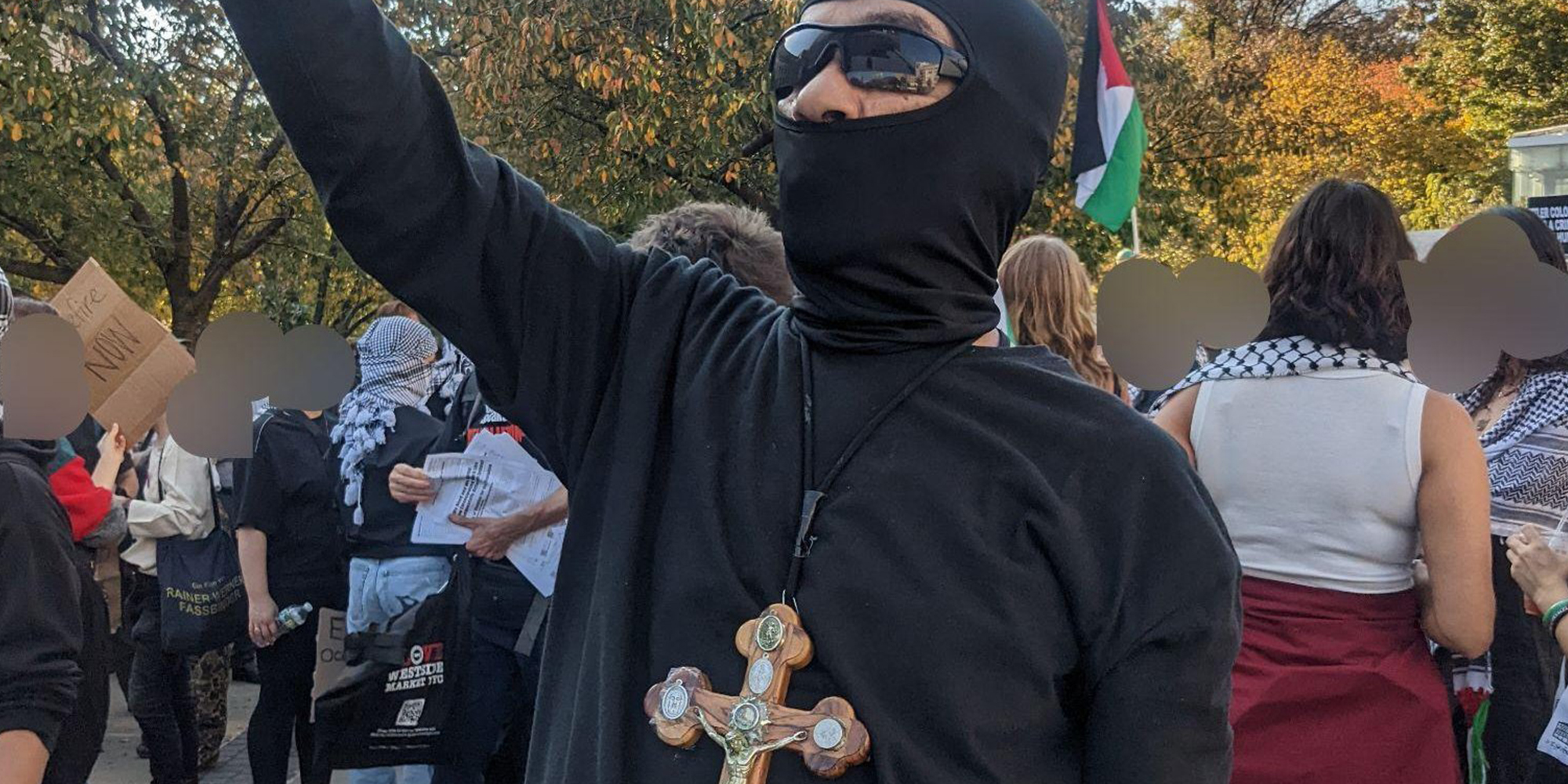 Pro-Palestine activists distance themselves from 'notorious Nazi agitator' appearing at NYC protests