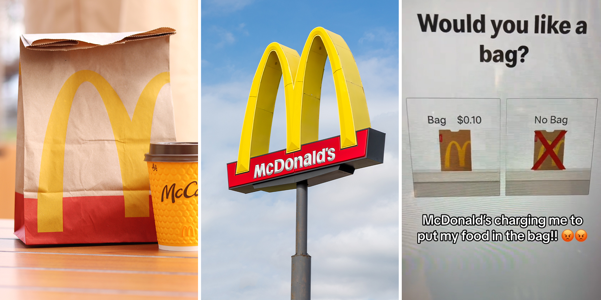 McDonald's customer says kiosk charged her to put food in bag