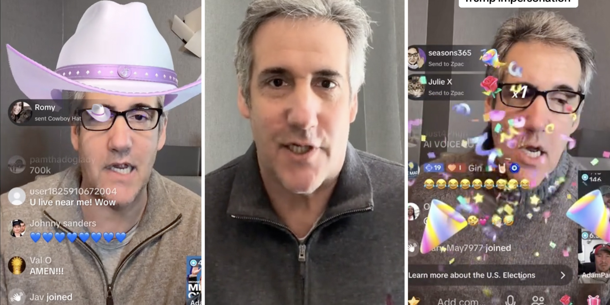 Michael Cohen Tiktok lives