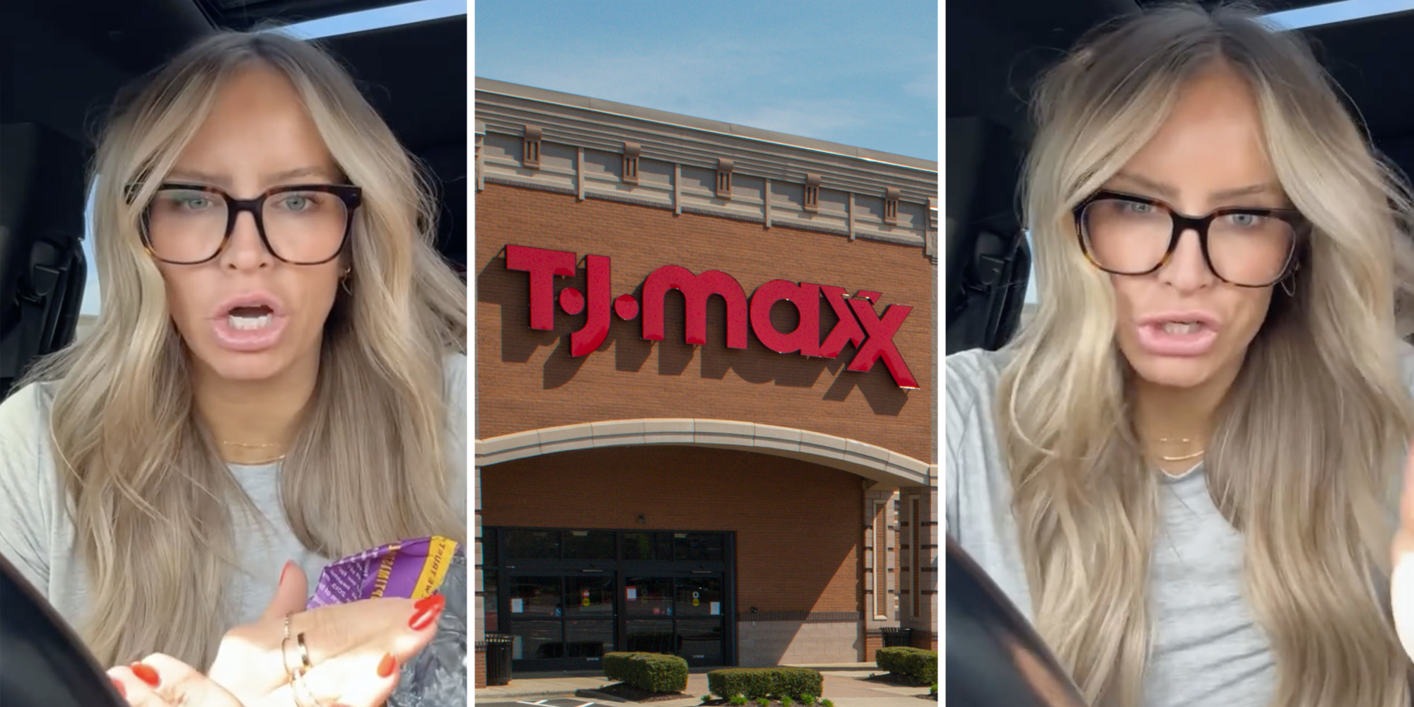 Woman talking(l+r), TJ Maxx(c)