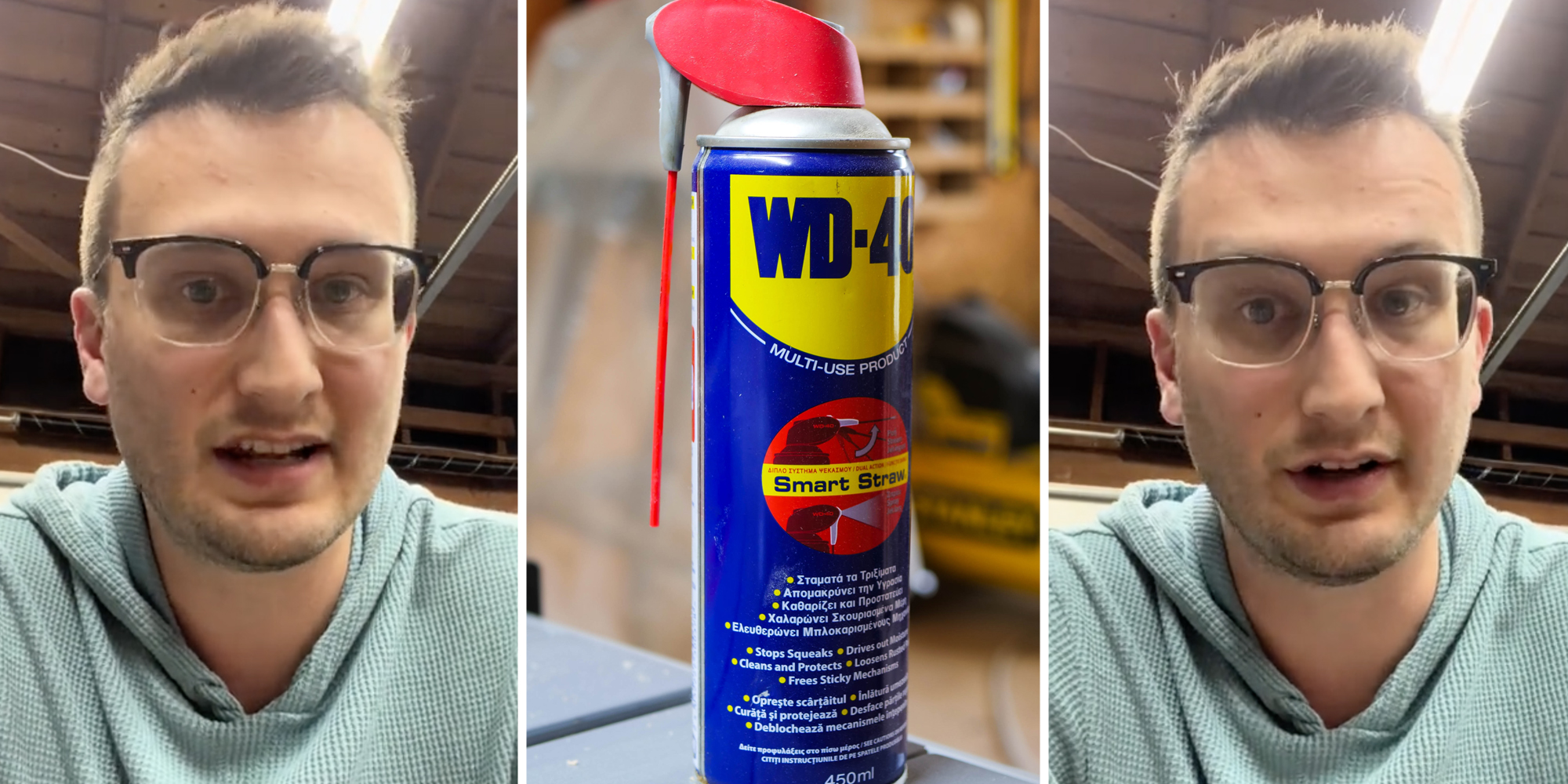 Man talking(l+r), WD 40