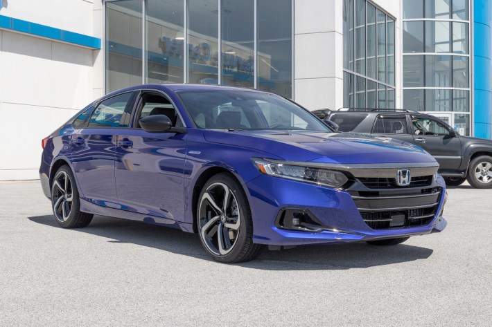 Honda Accord Hybrid displayed at a dealership