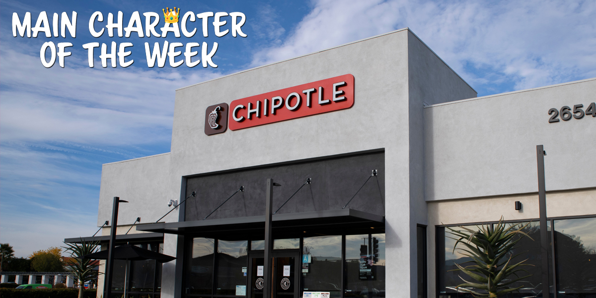 Chipotle with main character of the week logo