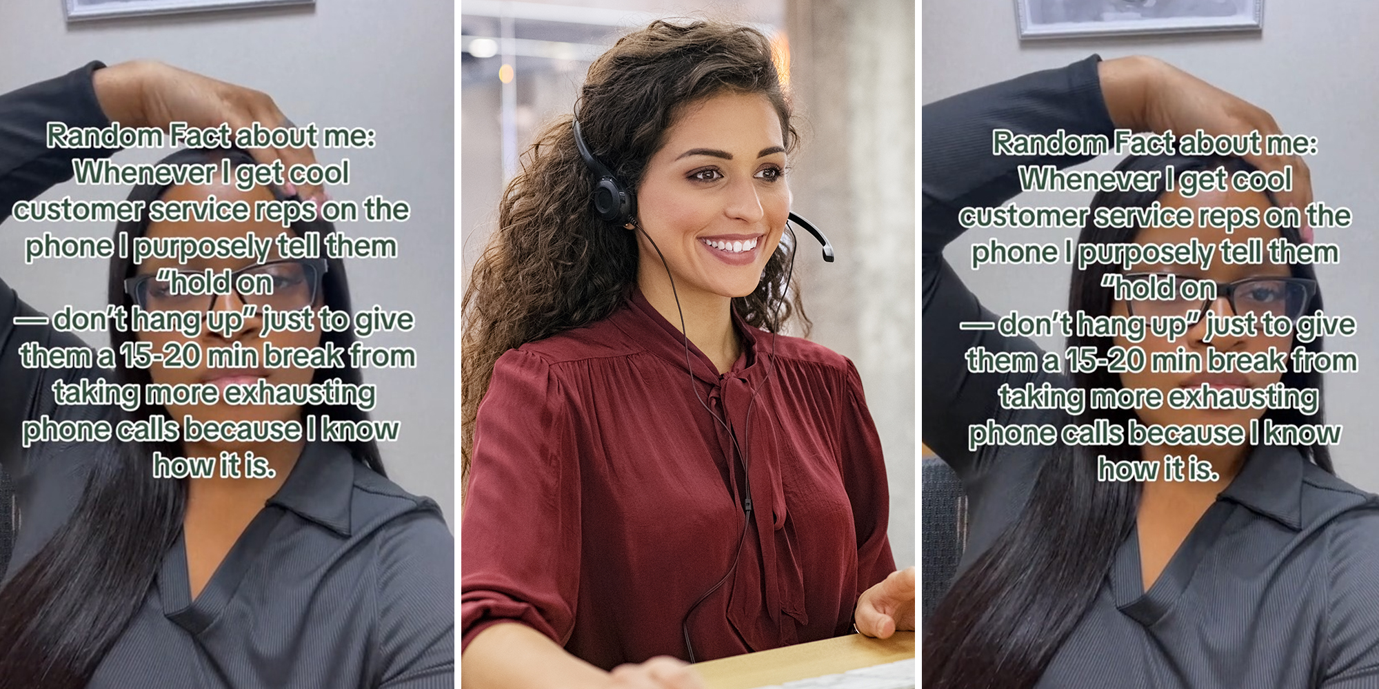 Woman shares how she tries to help customer service workers on the phone