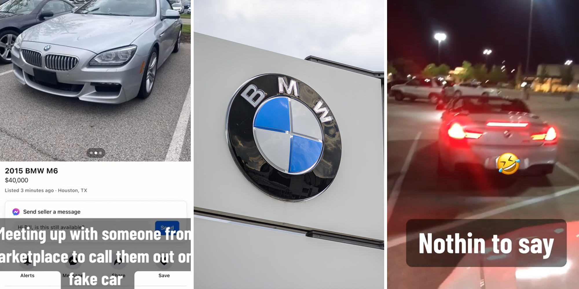 Man meets up with seller on Facebook Marketplace to confront them over fake BMW