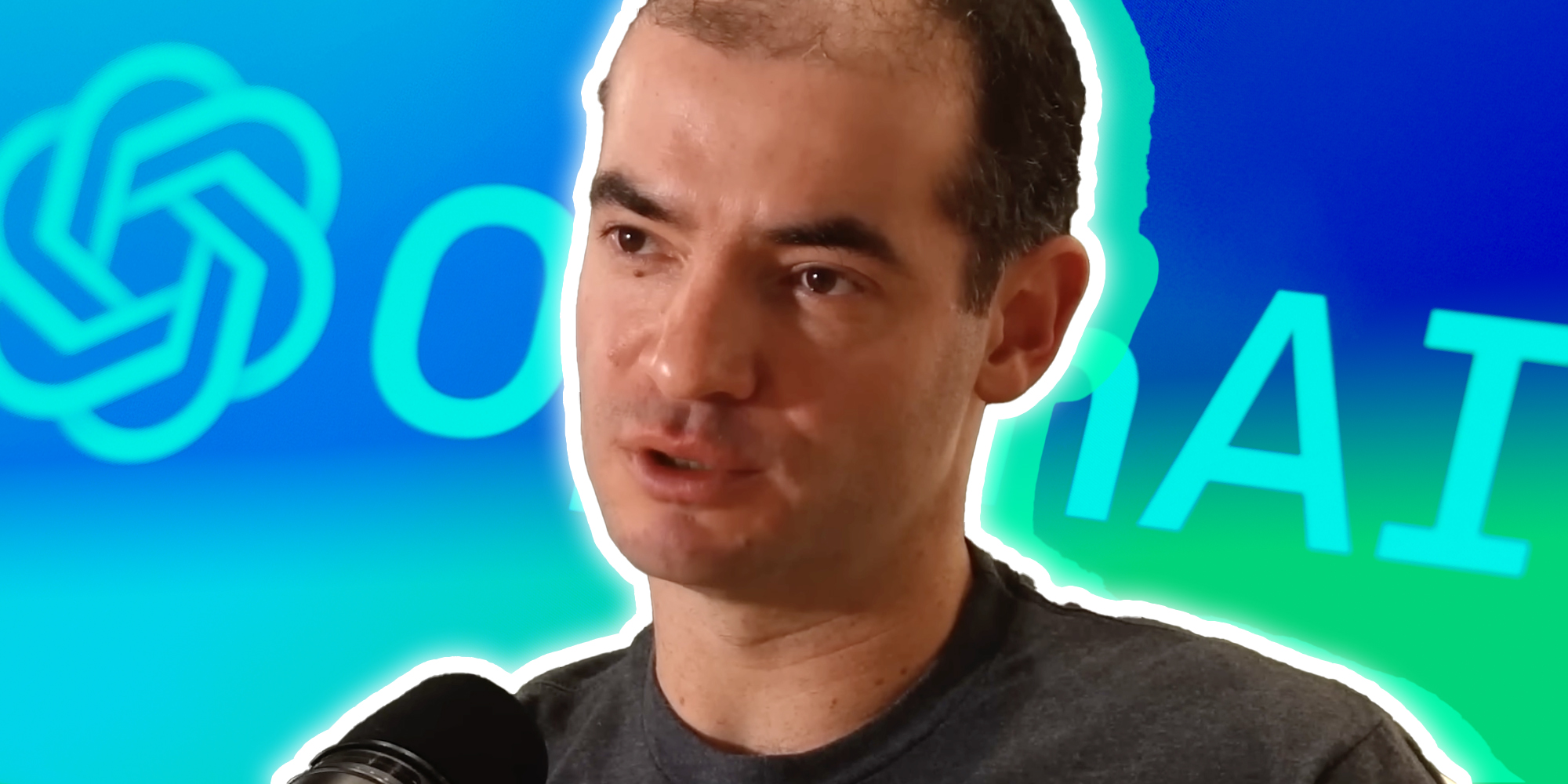 ilya sutskever over open ai logo