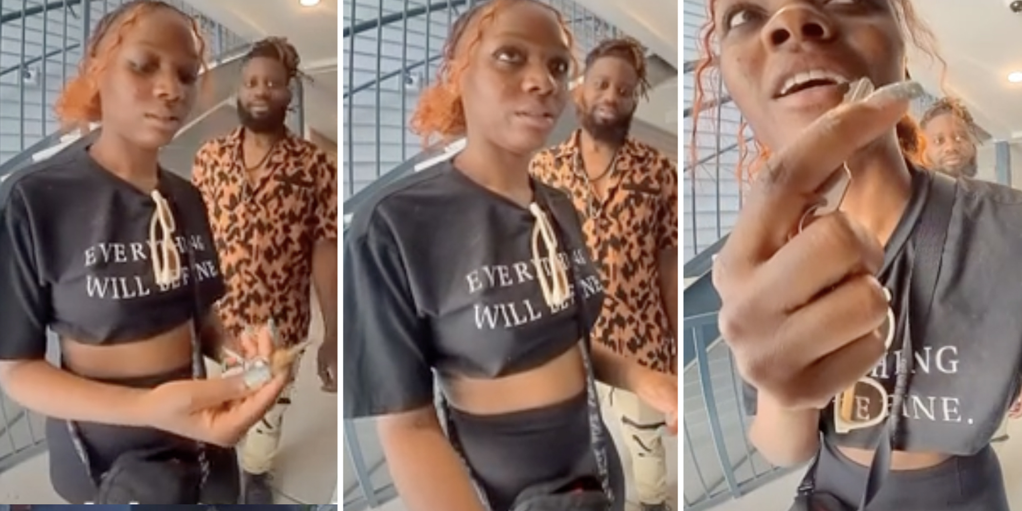 Couple holding key(three split)