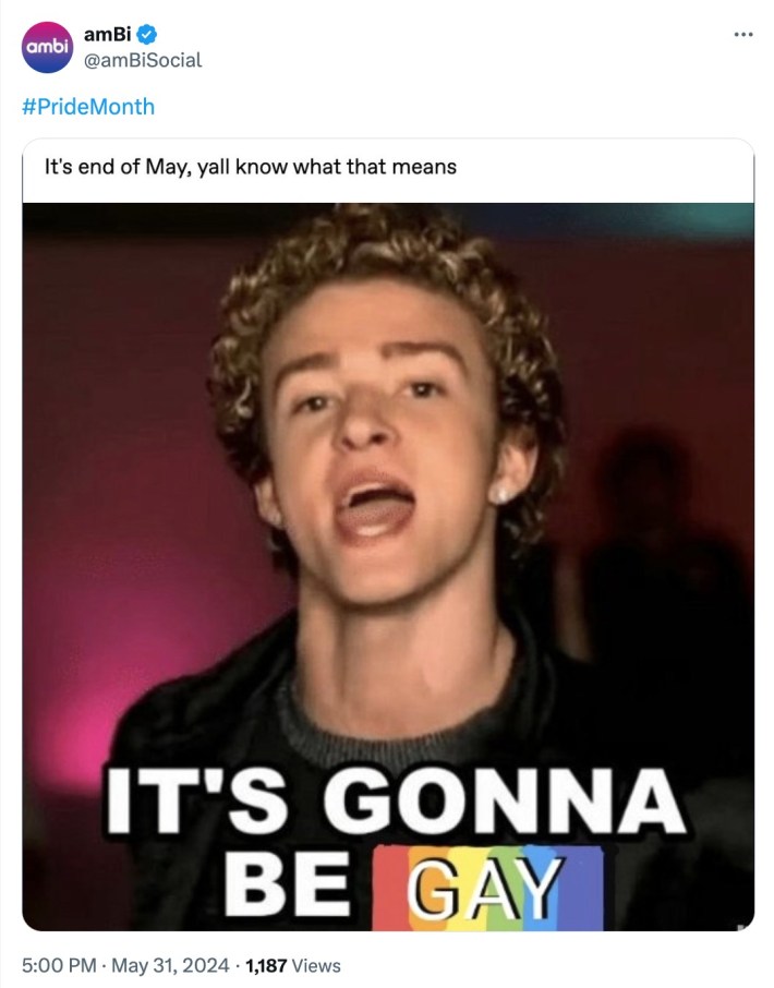 pride month memes: Justin Timberlake "It's Gonna Be Gay"