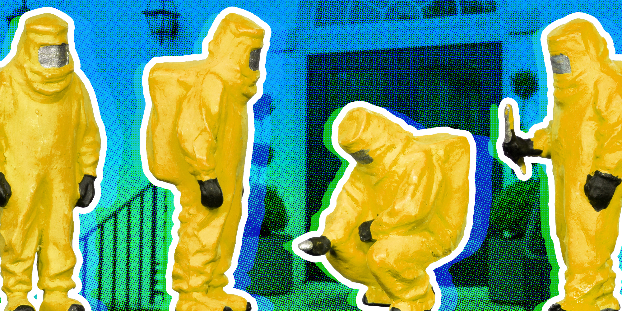 People assessing hazmat threat in front of Exterior view of the National Republican Congressional Committee (RNC) office in Washington, DC.