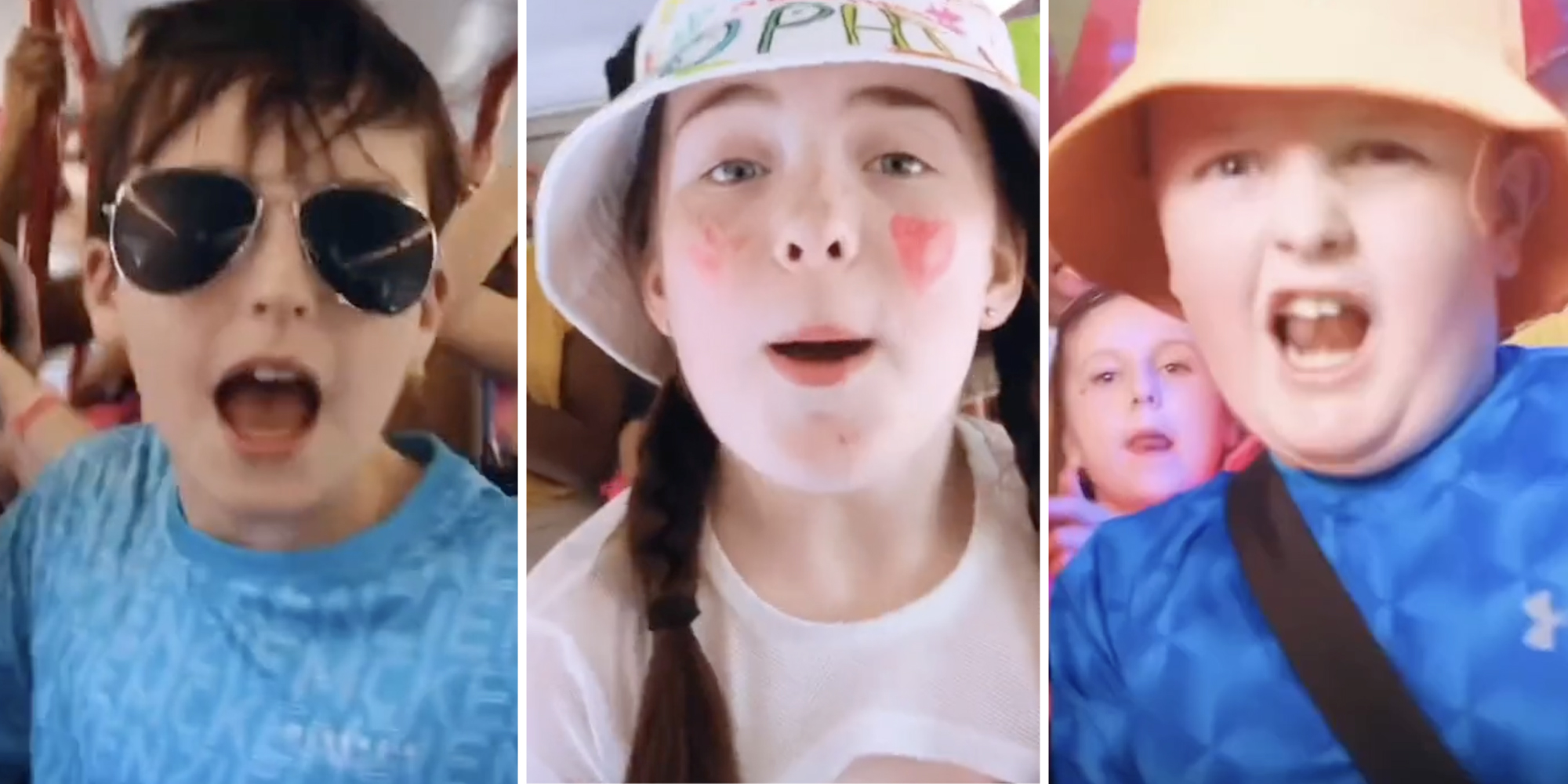 irish kids rap song the spark: Three split of kids singing