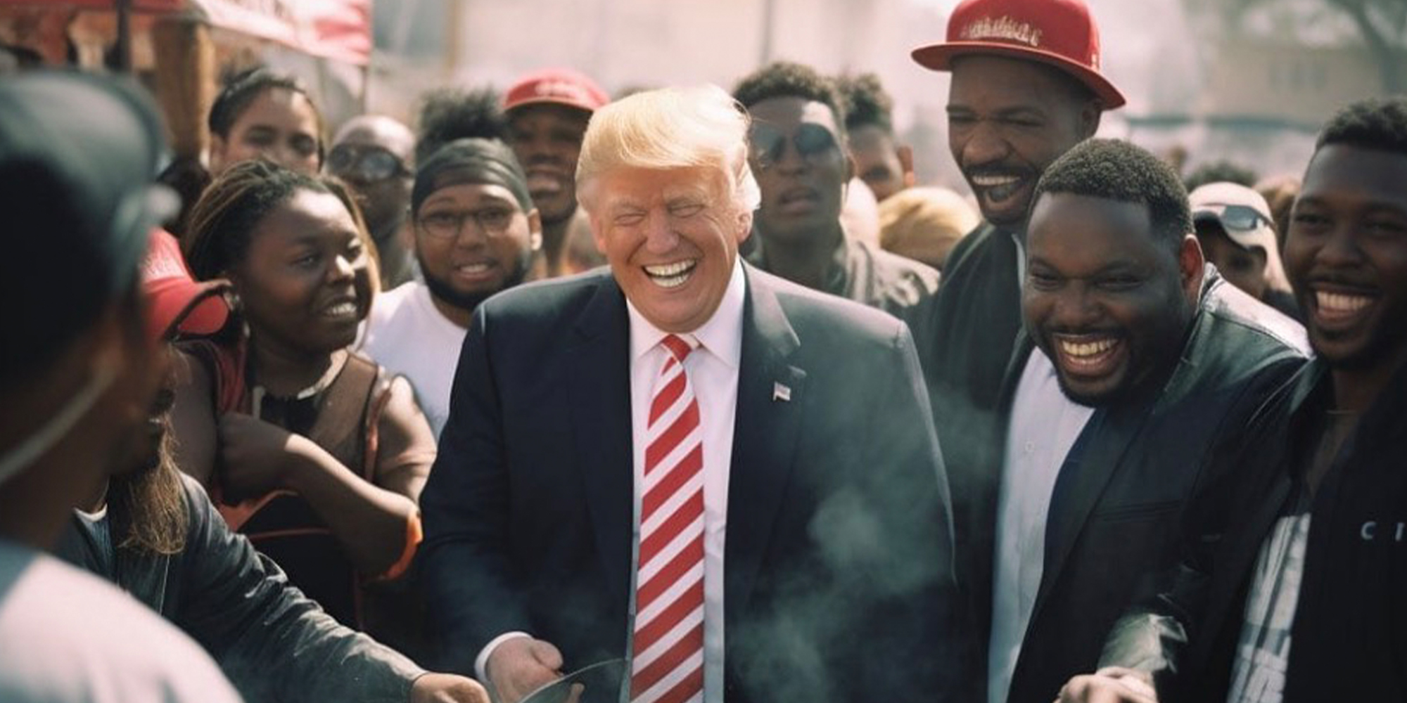Does this picture prove Trump was "invited to the cookout?"
