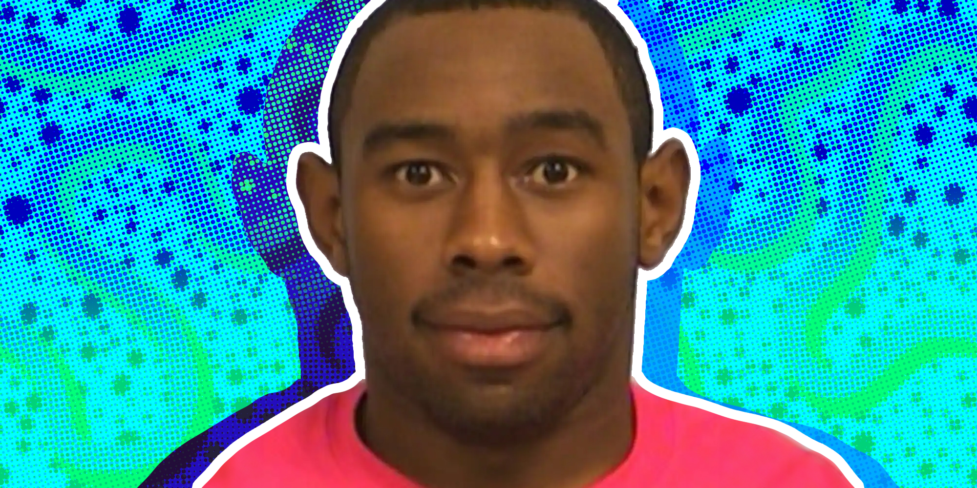Tyler The Creator Meme and abstract background