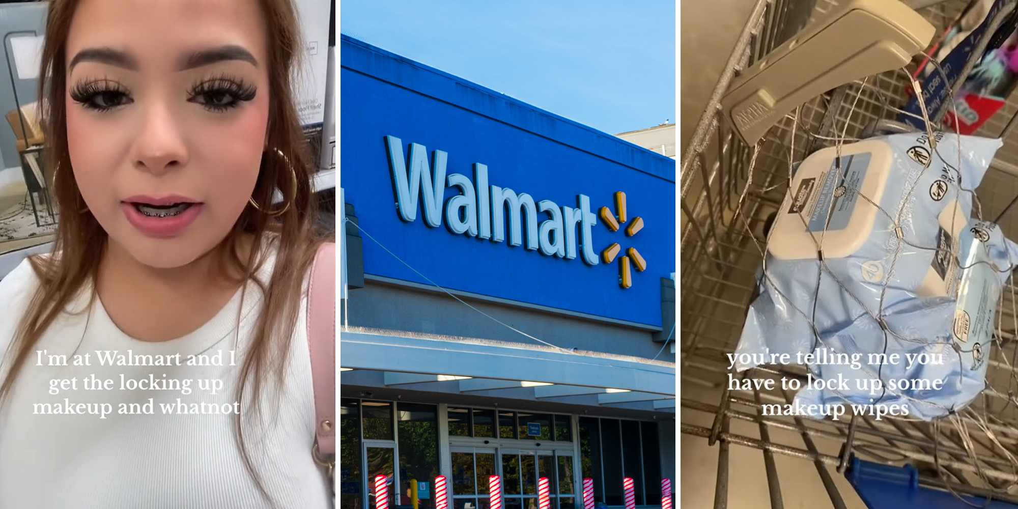 Walmart shopper has to walk around with shopping cart full of locked-up items
