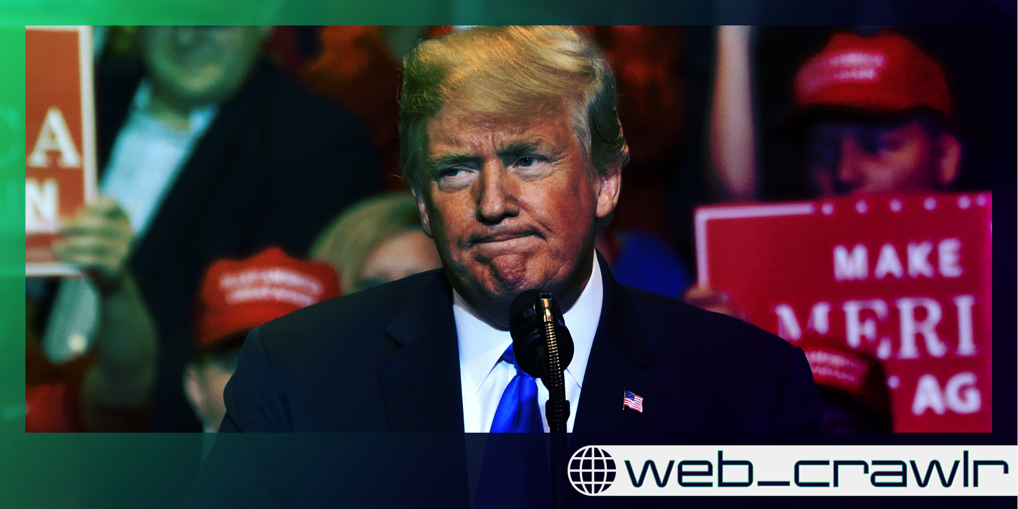 Donald Trump. The Daily Dot newsletter web_crawlr logo is in the bottom right corner.