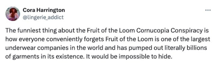 Fruit of the loom cornucopia conspiracy