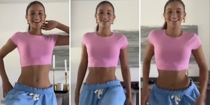 Three split of woman dancing