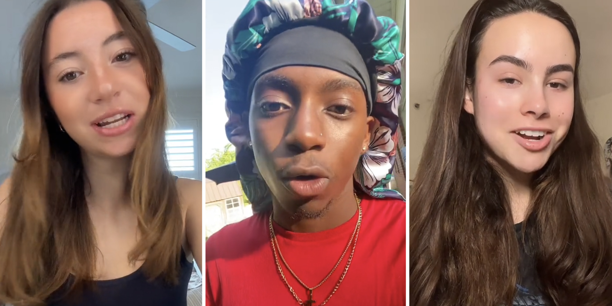 bop tiktok meaning - Woman 1 talking(l), Man talking(c), Woman 2 talking(r)