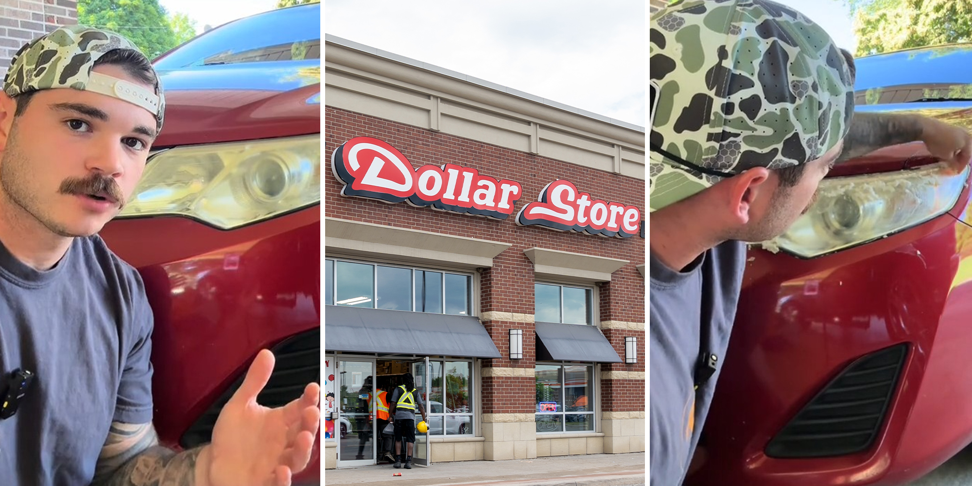 Man shares how to fix foggy headlights with Dollar Store baking soda