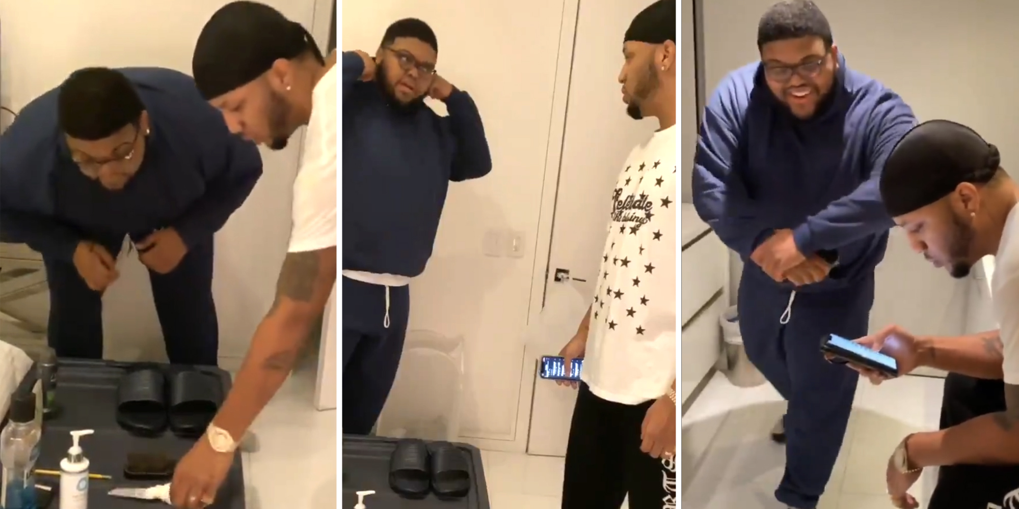 Druski meme three split