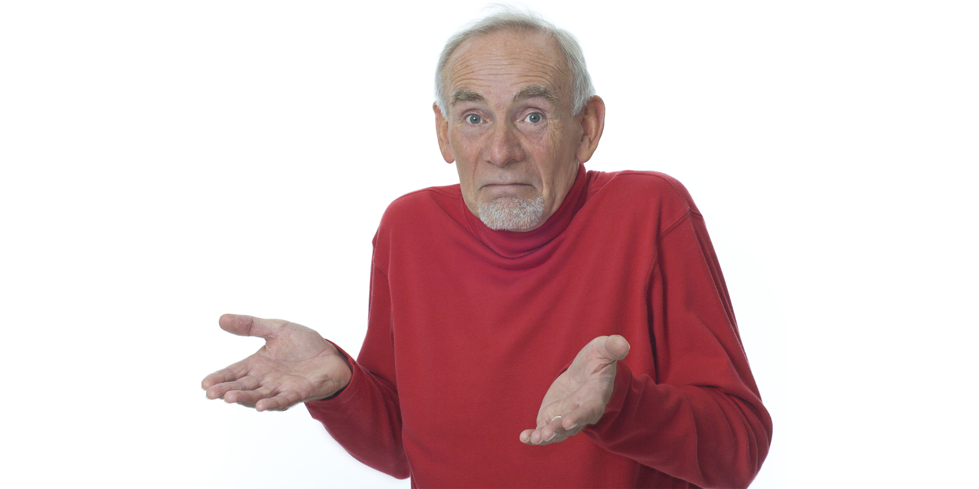 man shrugging his shoulders