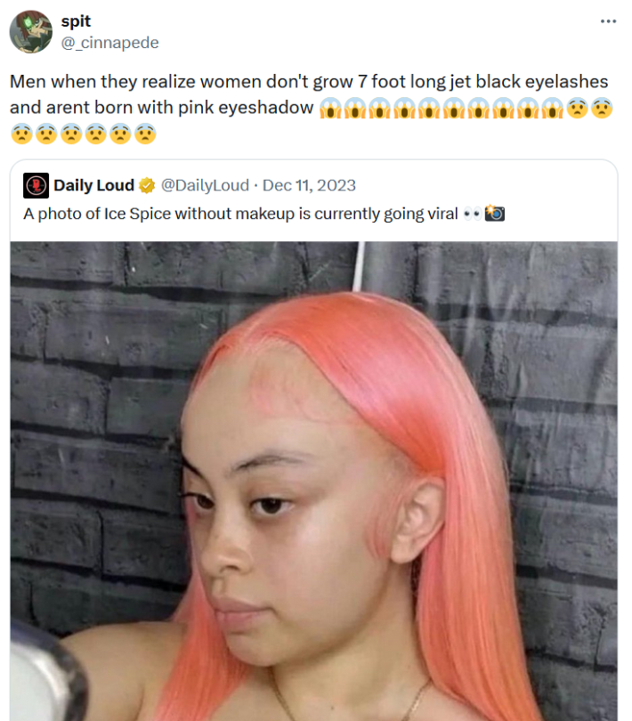 ice spice no makeup reaction