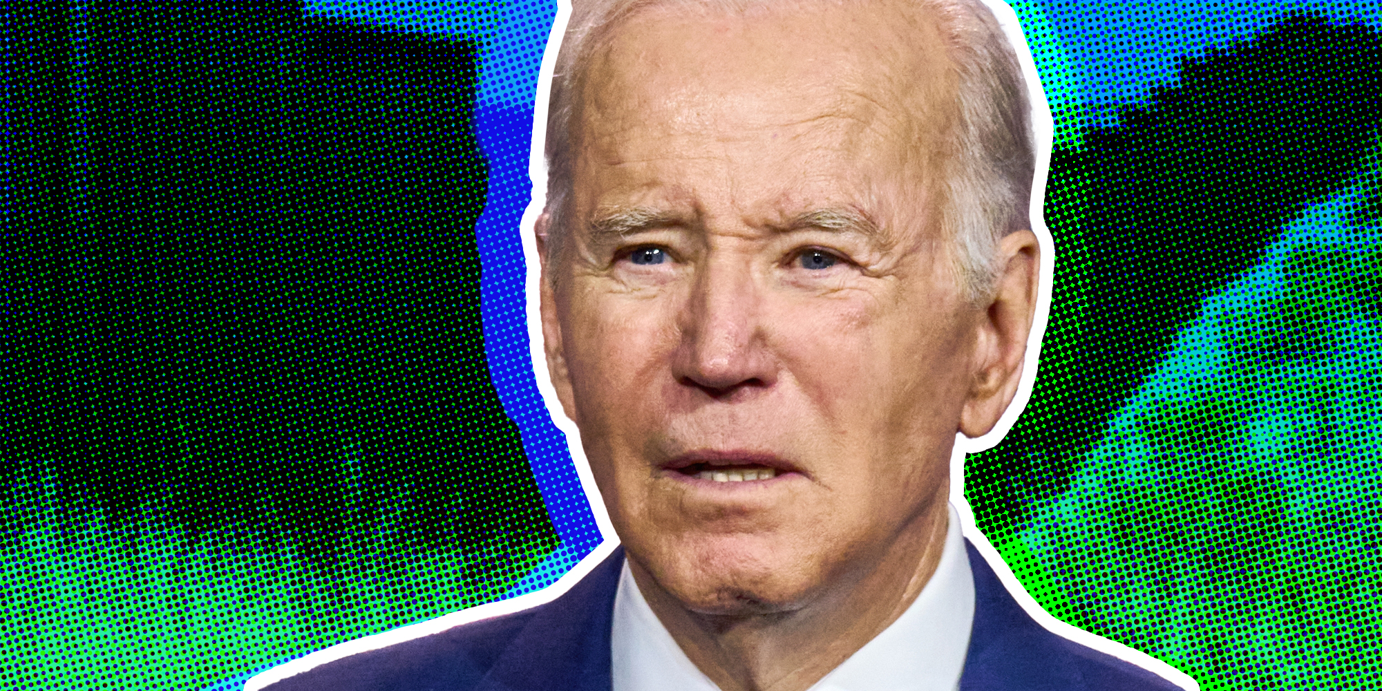 Joe Biden in front of US-Mexican border in Arizona