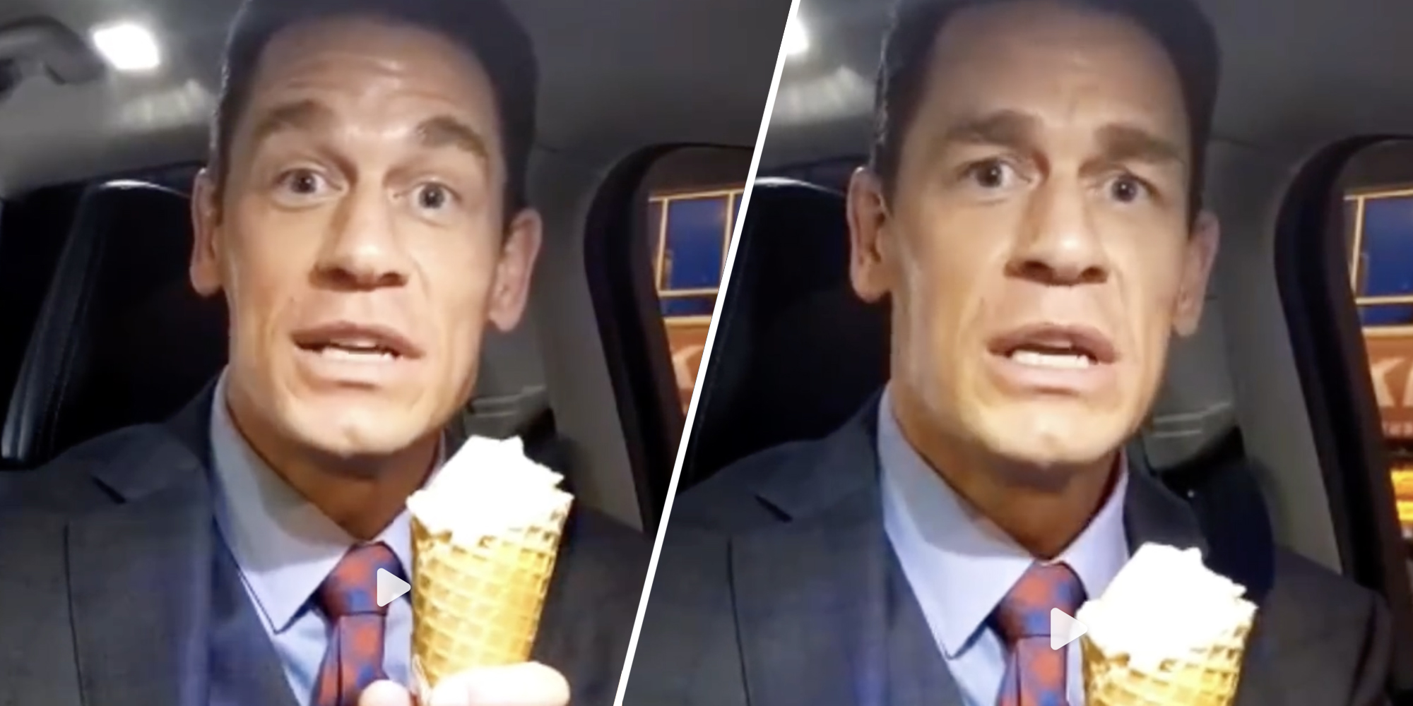 John cena with ice cream cone