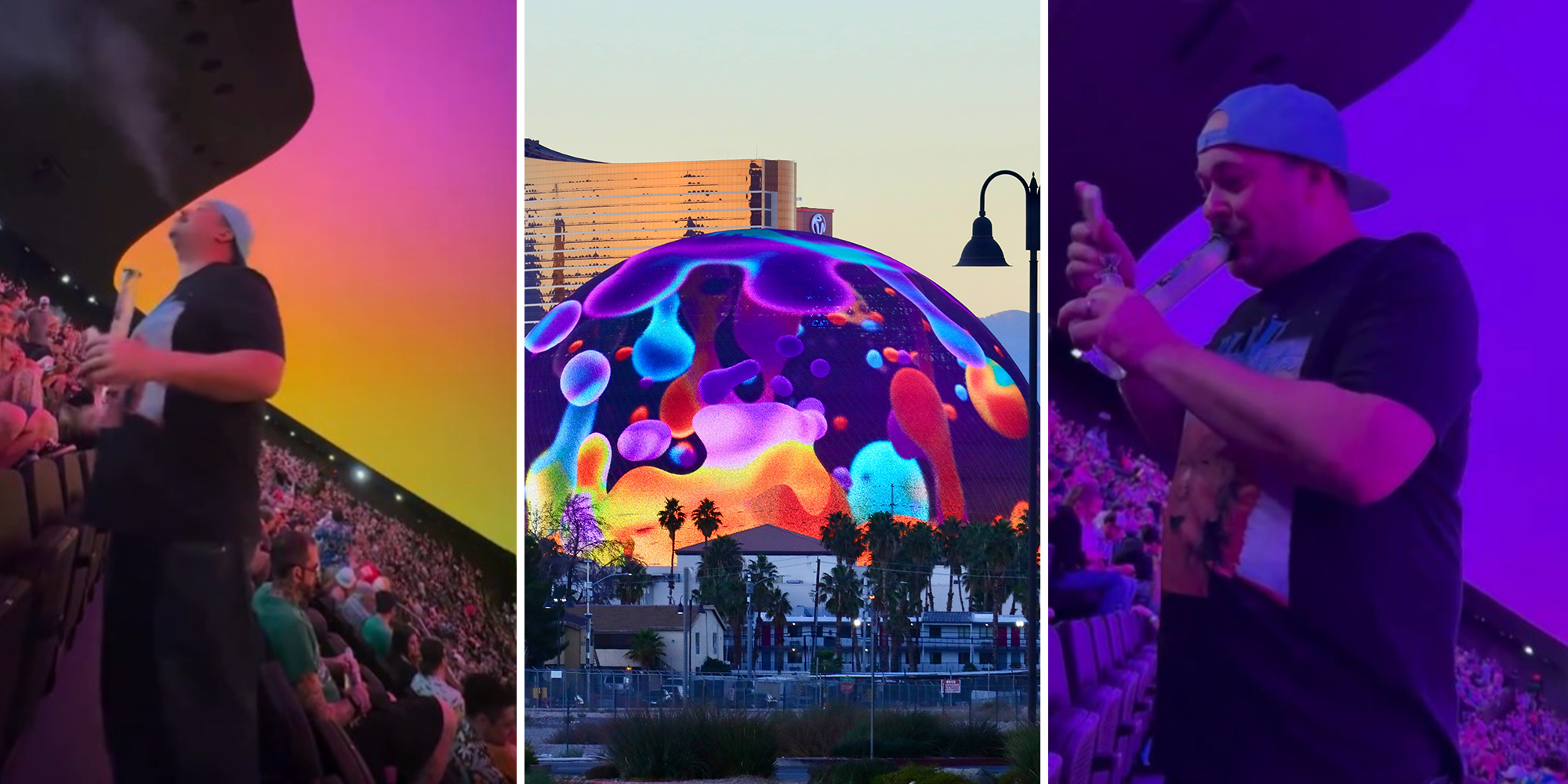 Man says he was banned from the Vegas Sphere for taking a bong rip