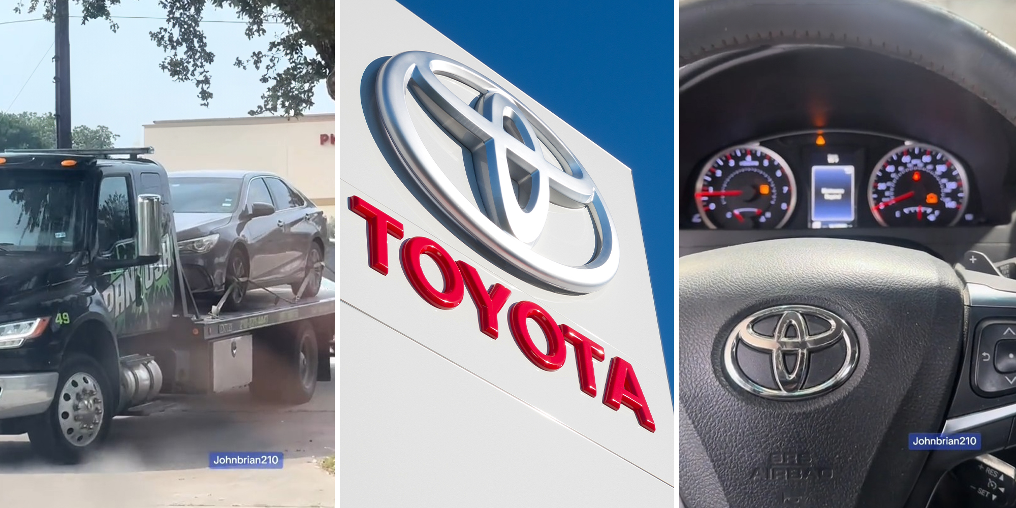 Mechanic issues PSA after Toyota Camry driver pays for roadside service and gets car towed