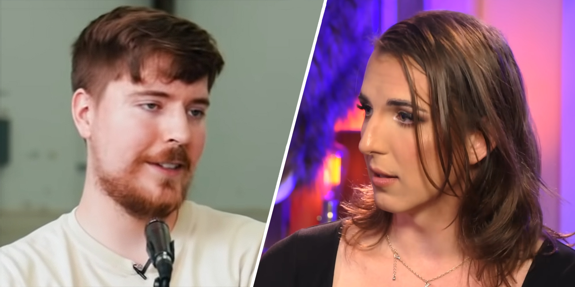 Mr Beast (l) Ava Tyson (r)