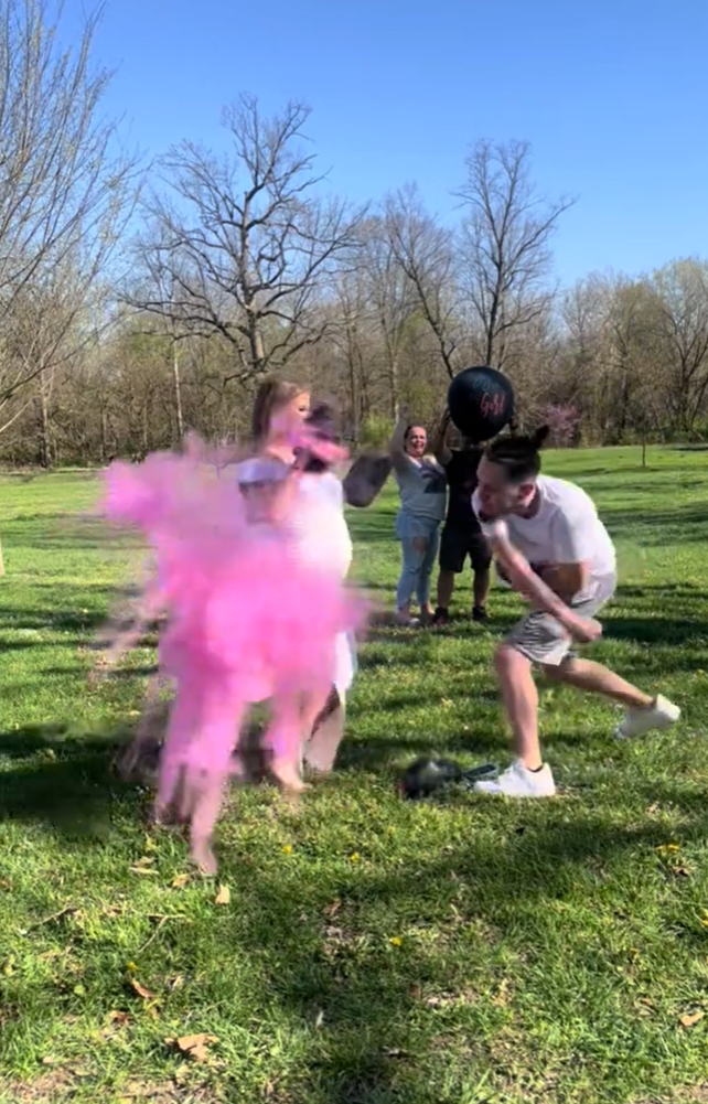 kirramahaley_ gender reveal boxing tiktok screenshot