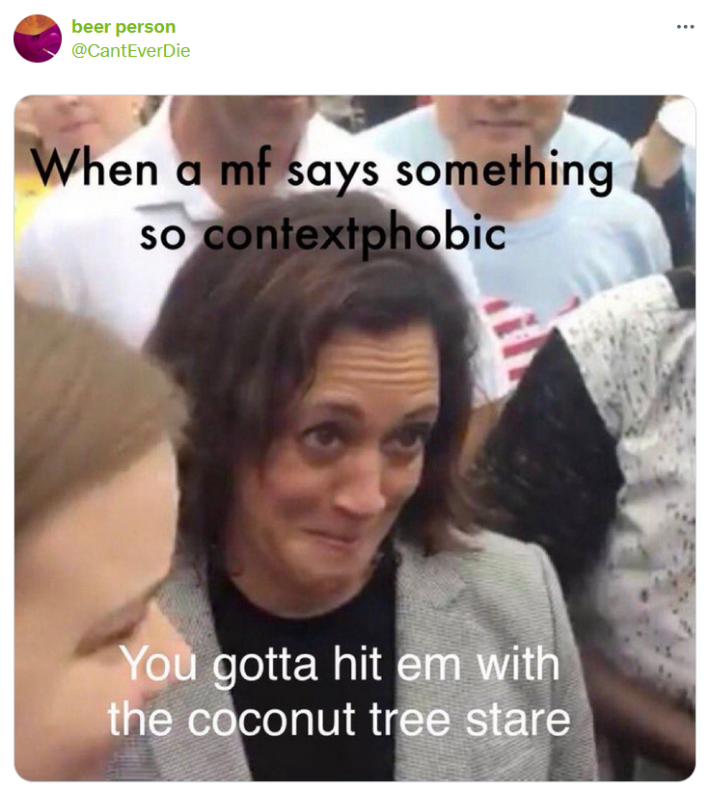 kamala harris coconut tree meme