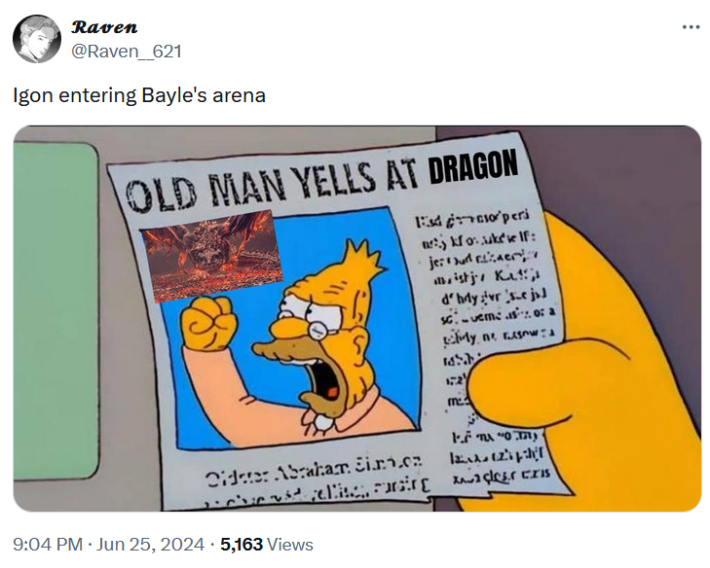 curse you bayle Simpson old man yells at cloud meme