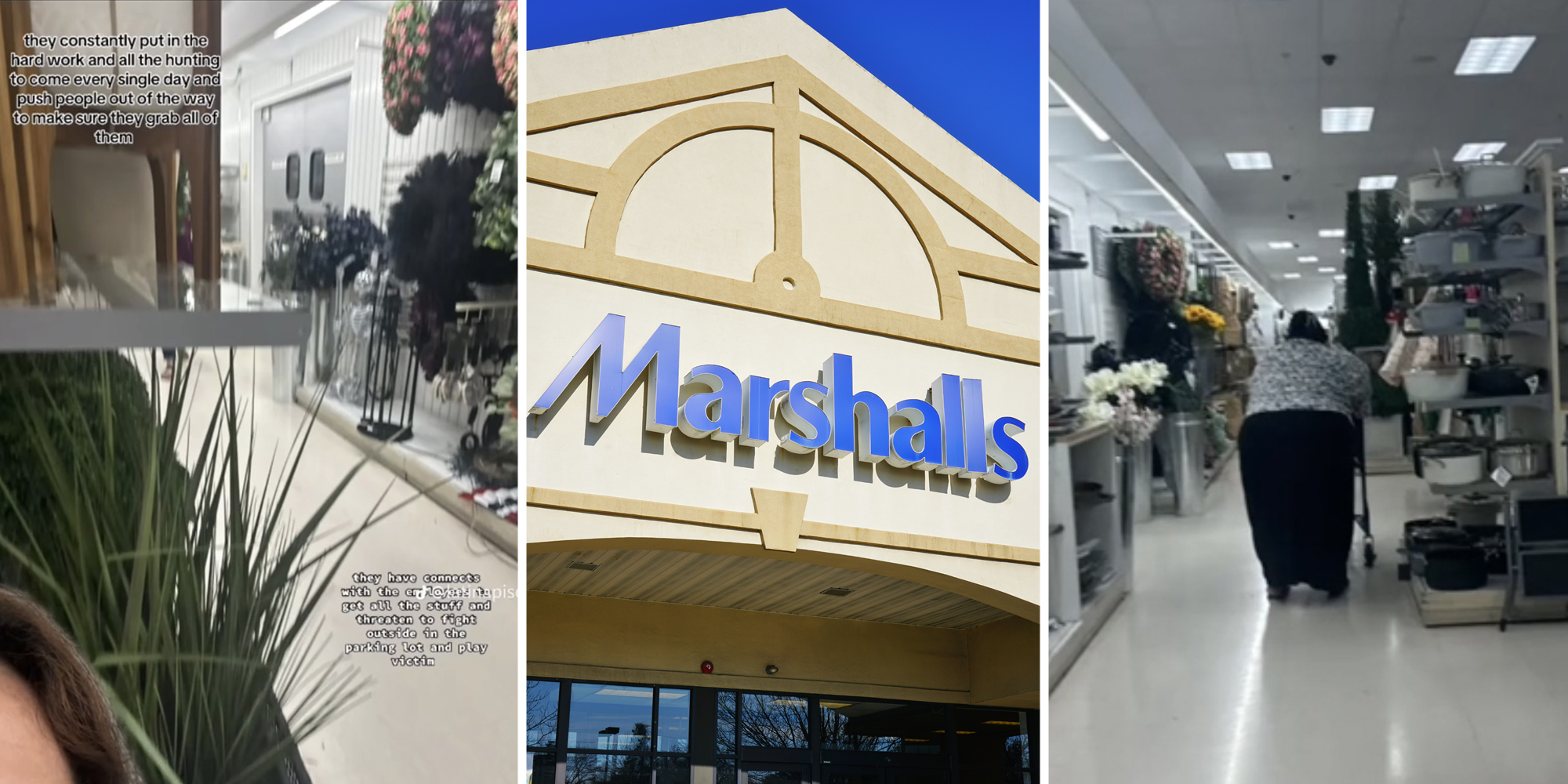 Screenshots from inside Marshalls(l+r), Marshalls(c)