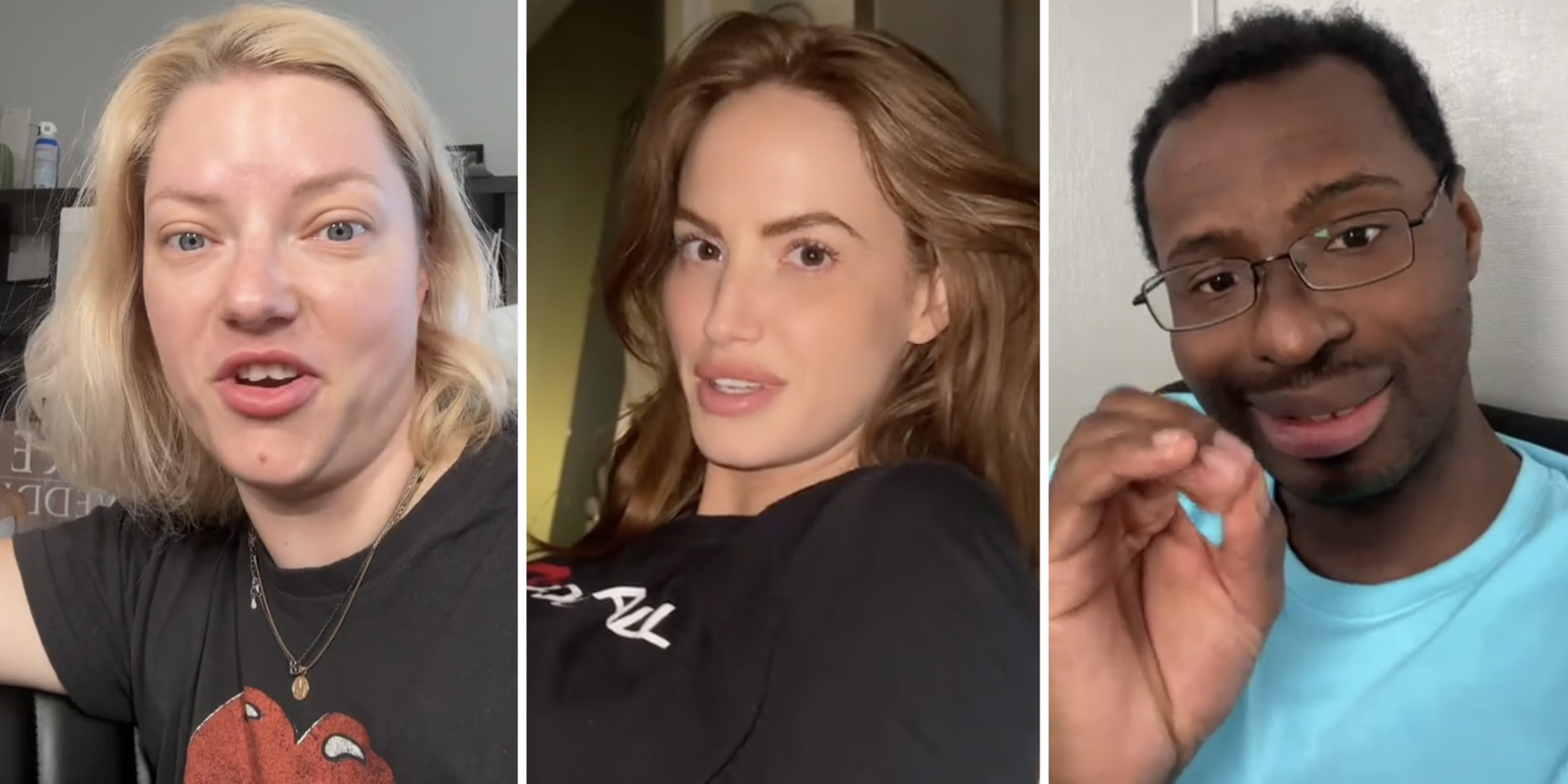 Woman talking(l), Hayley Baylee(c), Man talking(r)