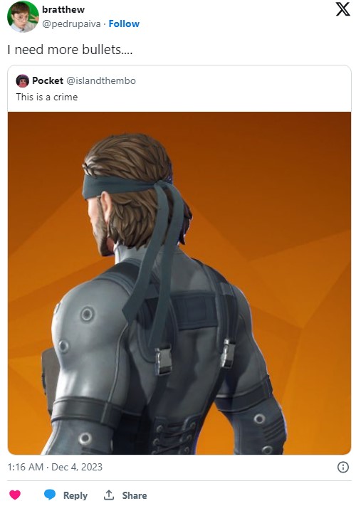 animated character with a defined butt with the caption "I need more bullets..."