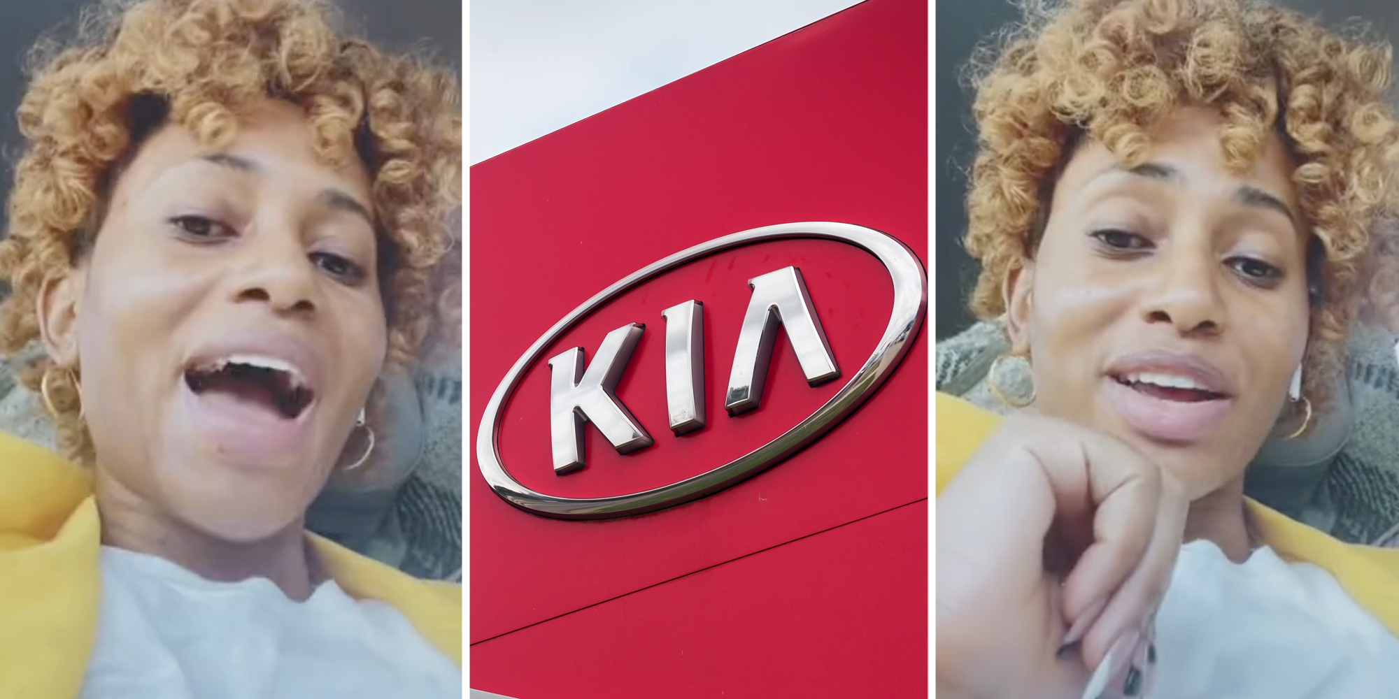 Woman talking(l+r), Kia(c)