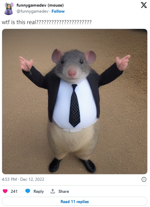 first mister chedda image in a tweet that reads "wtf is this real??????????????????????"